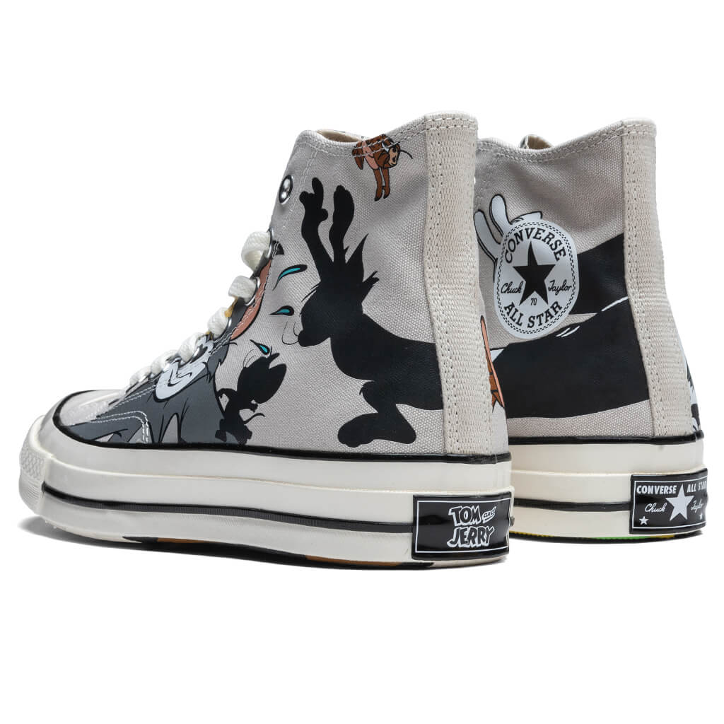 Converse x Tom and Jerry Chuck 70 Hi - Grey/Egret - Image 3