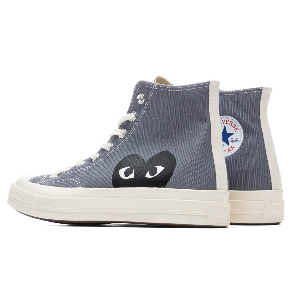 Converse x Comme Des Garcons PLAY All Star Chuck '70 Hi - Grey - Image 3