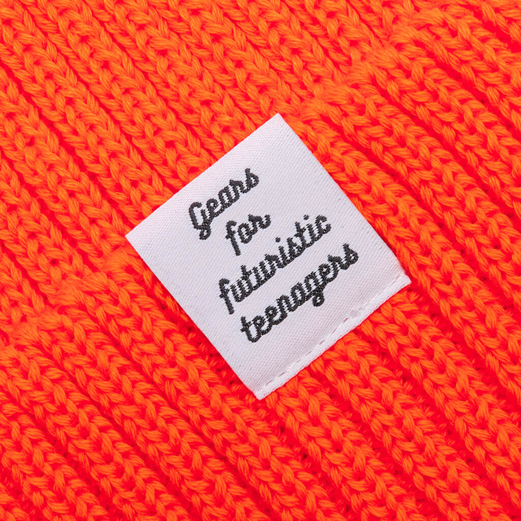 Cotton Rib Beanie - Orange - Image 2