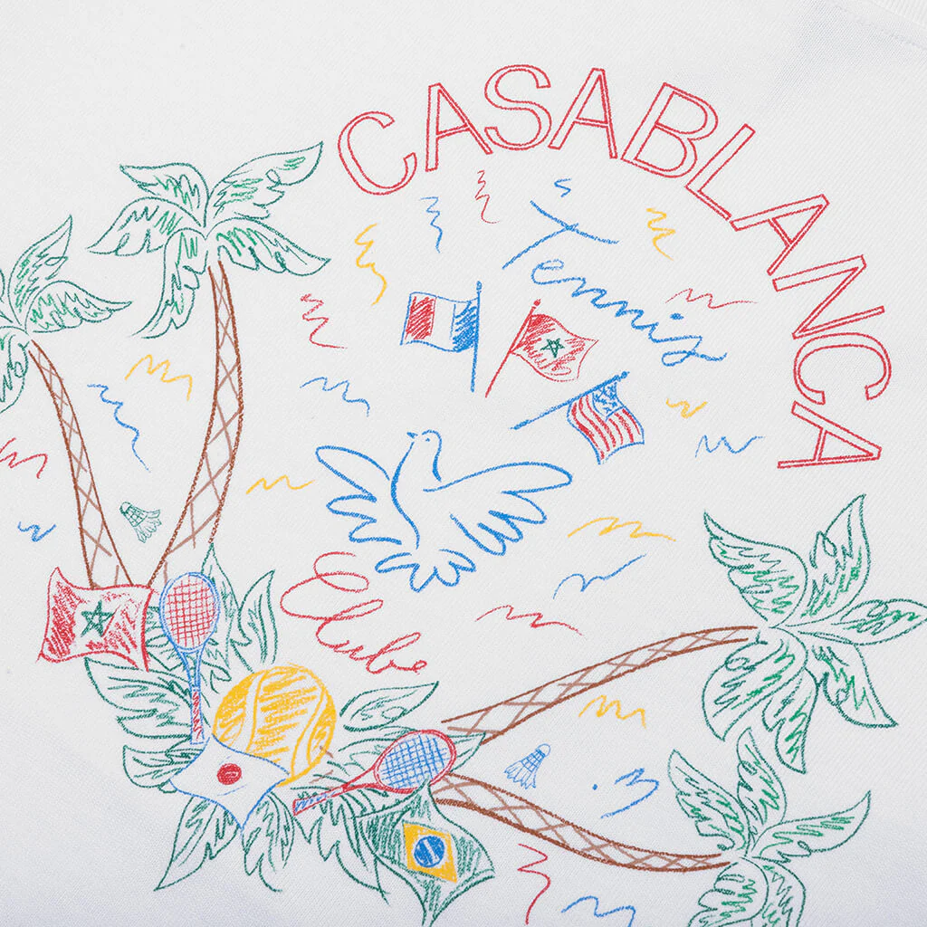Crayon Tennis Club Jersey - Heavy White - Image 3