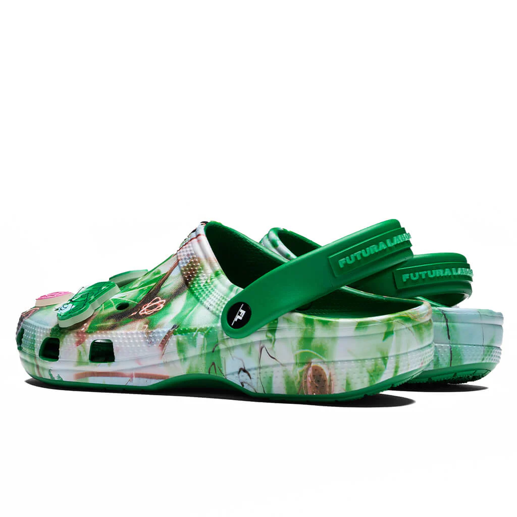 Crocs x The Futura Laboratories Classic Clog - Green Ivy - Image 3