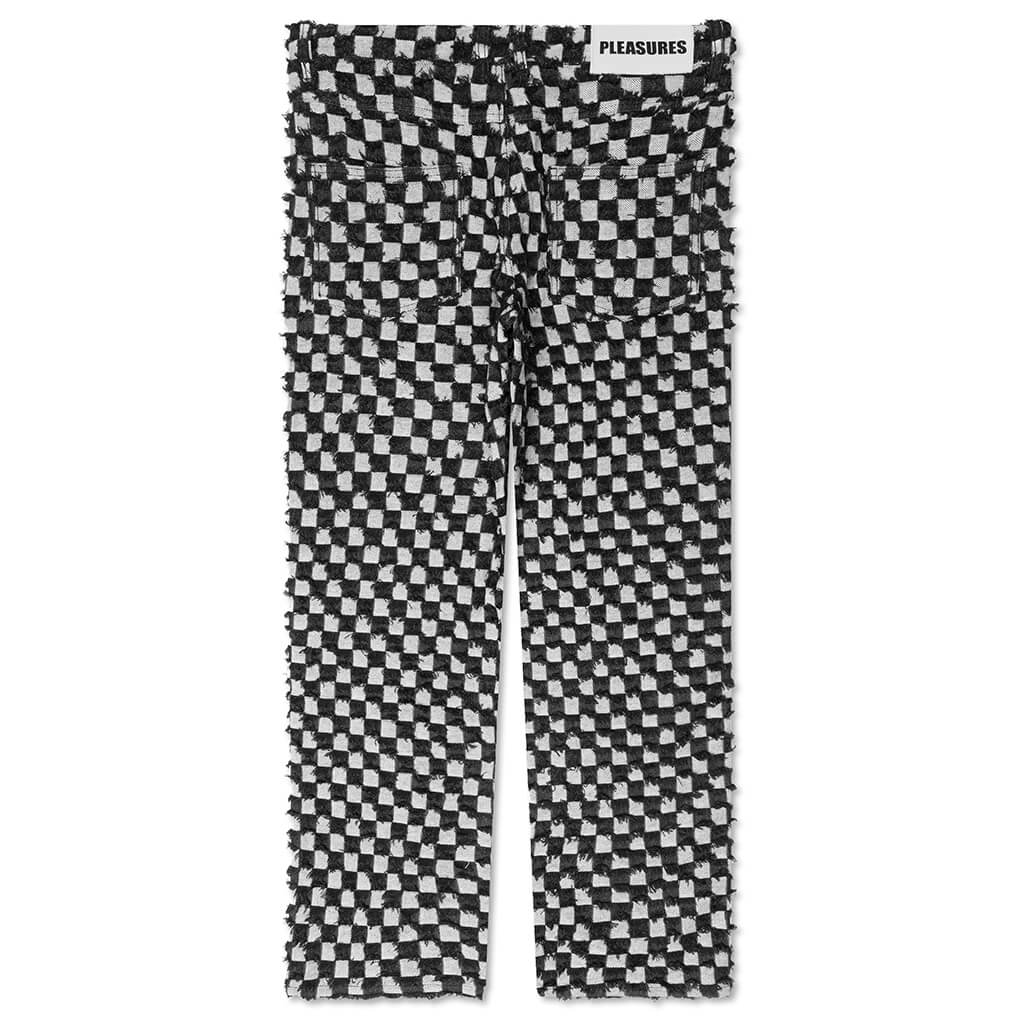 Curfew Checker Work Pants - Black - Image 2