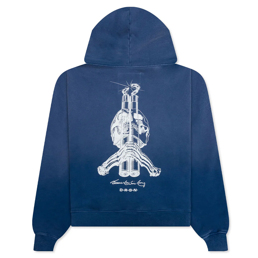 Bones Hoodie - Faded Navy - Image 2