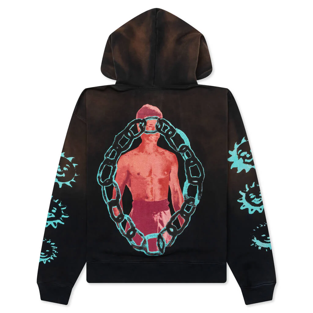 Xiao Long Oversized Hoodie - Bleached Black - Image 2