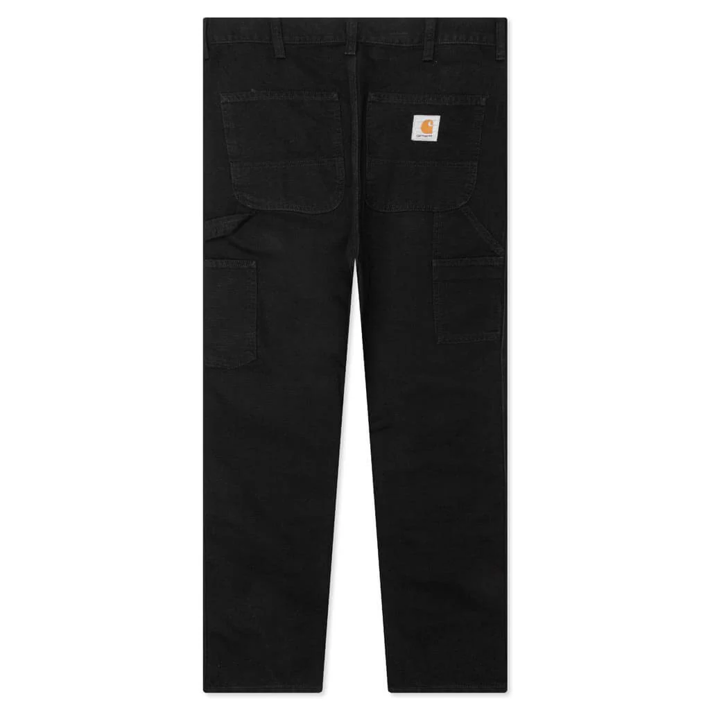 Double Knee Pant - Black Aged Canvas - Image 2