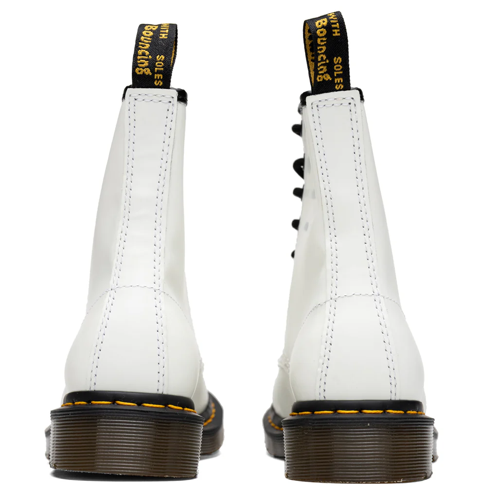 Women's 1460 Smooth Leather Boots - White - Image 4