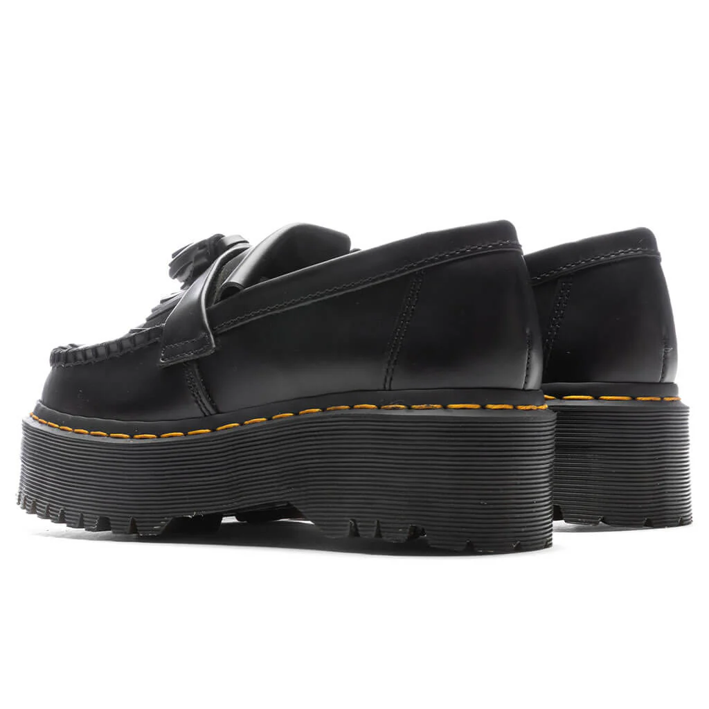 Adrian Leather Platform Tassel Loafers - Black Smooth - Image 3