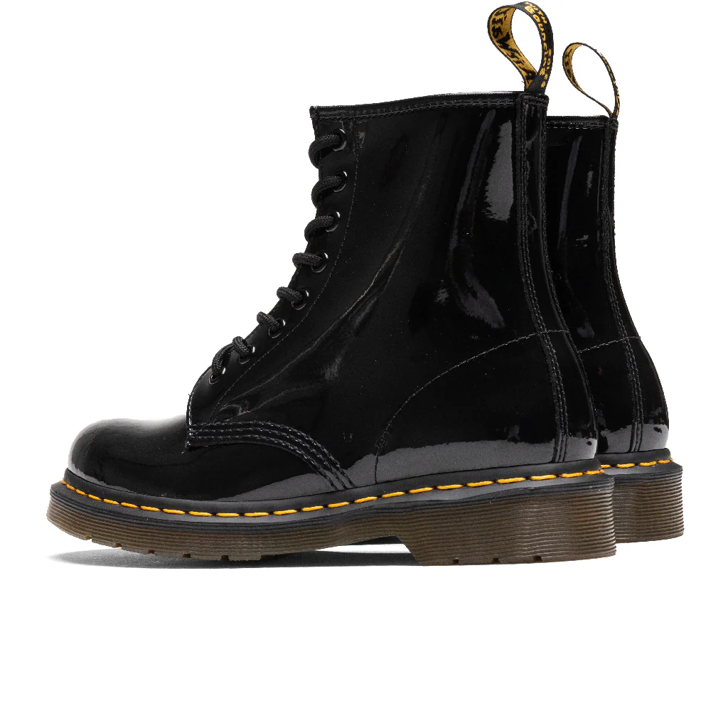 Women's 1460 Black Patent Lamper - Black - Image 3