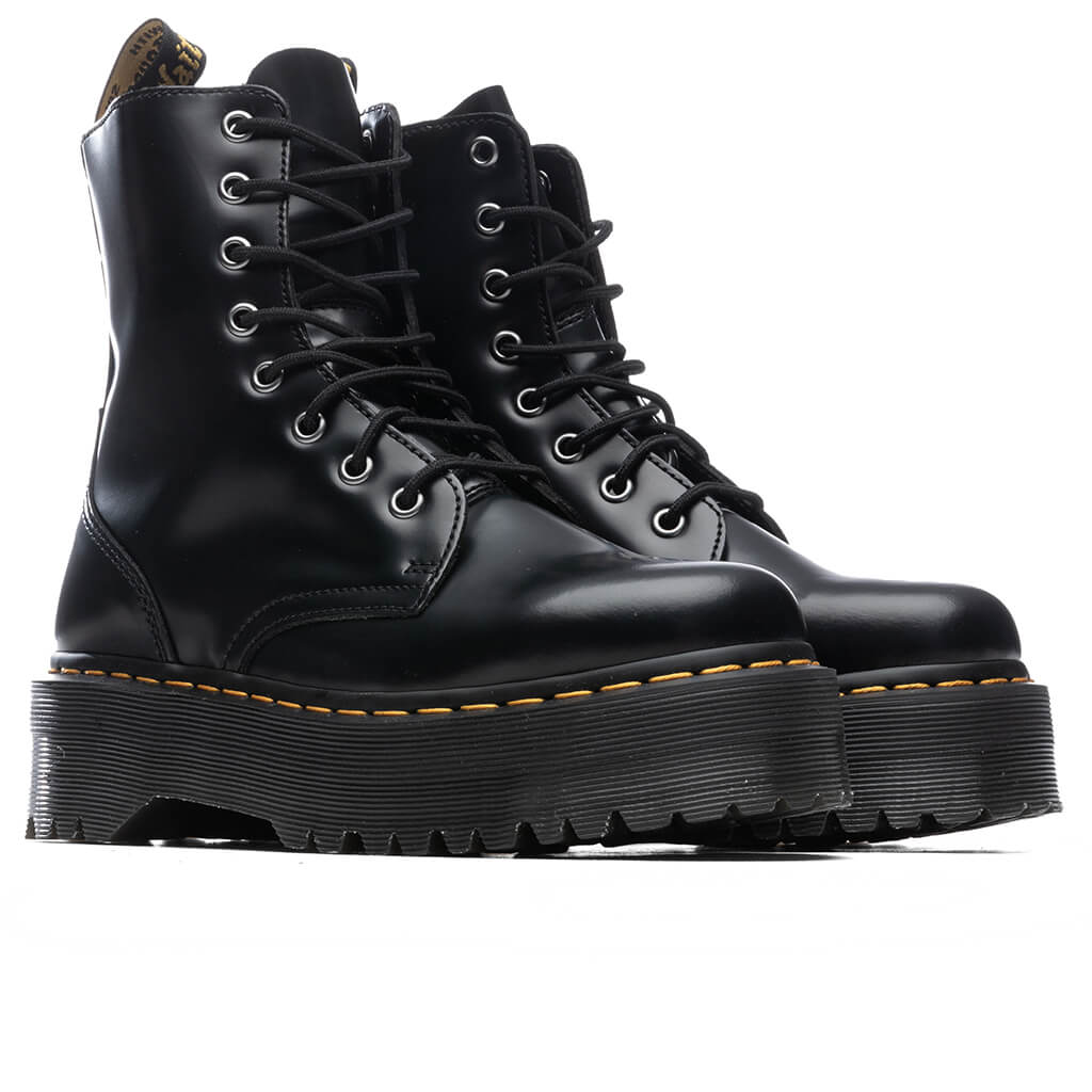 Women's Jadon Smooth Leather Platform Boots - Black - Image 2