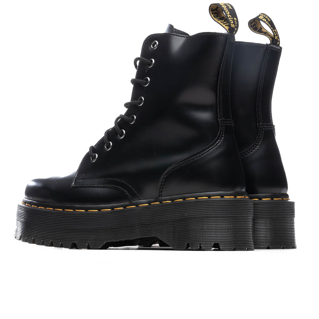 Women's Jadon Smooth Leather Platform Boots - Black - Image 3