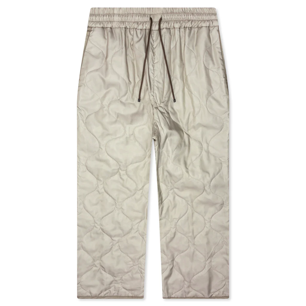 Pleaded Padded Pants - Sand