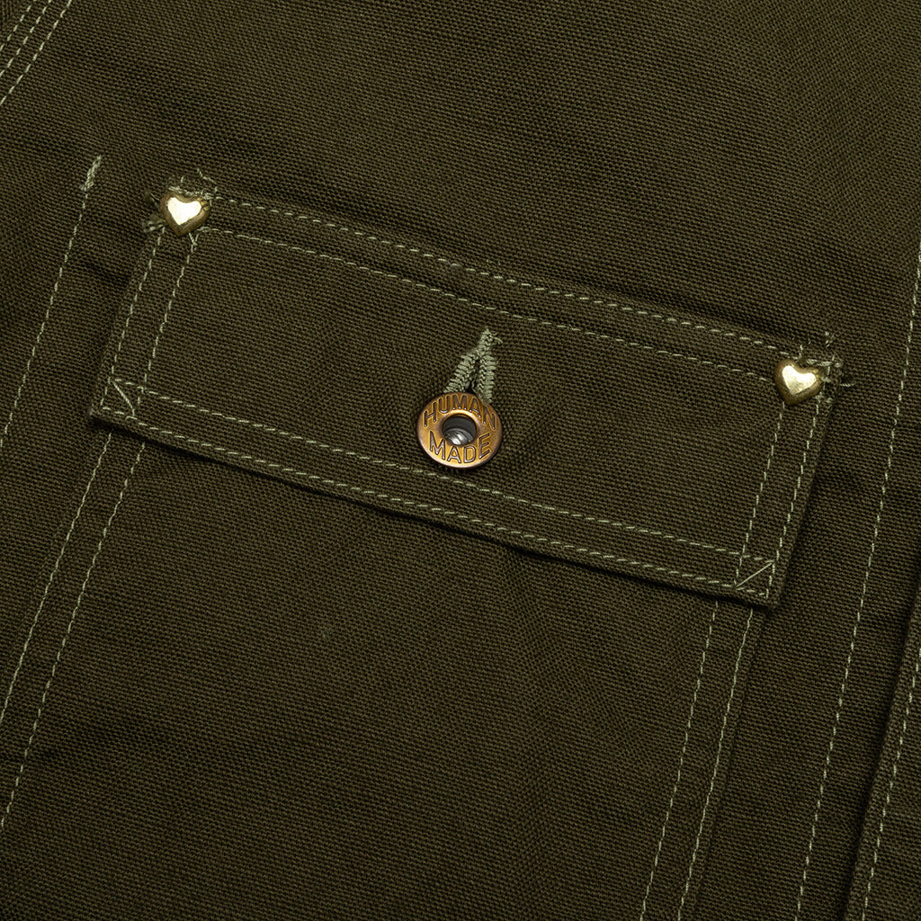 Duck Coverall Jacket - Olive - Image 5