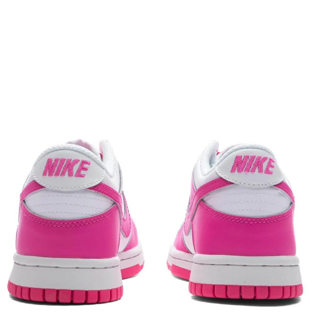 Dunk Low (GS) - White/Laser Fuchisa - Image 4