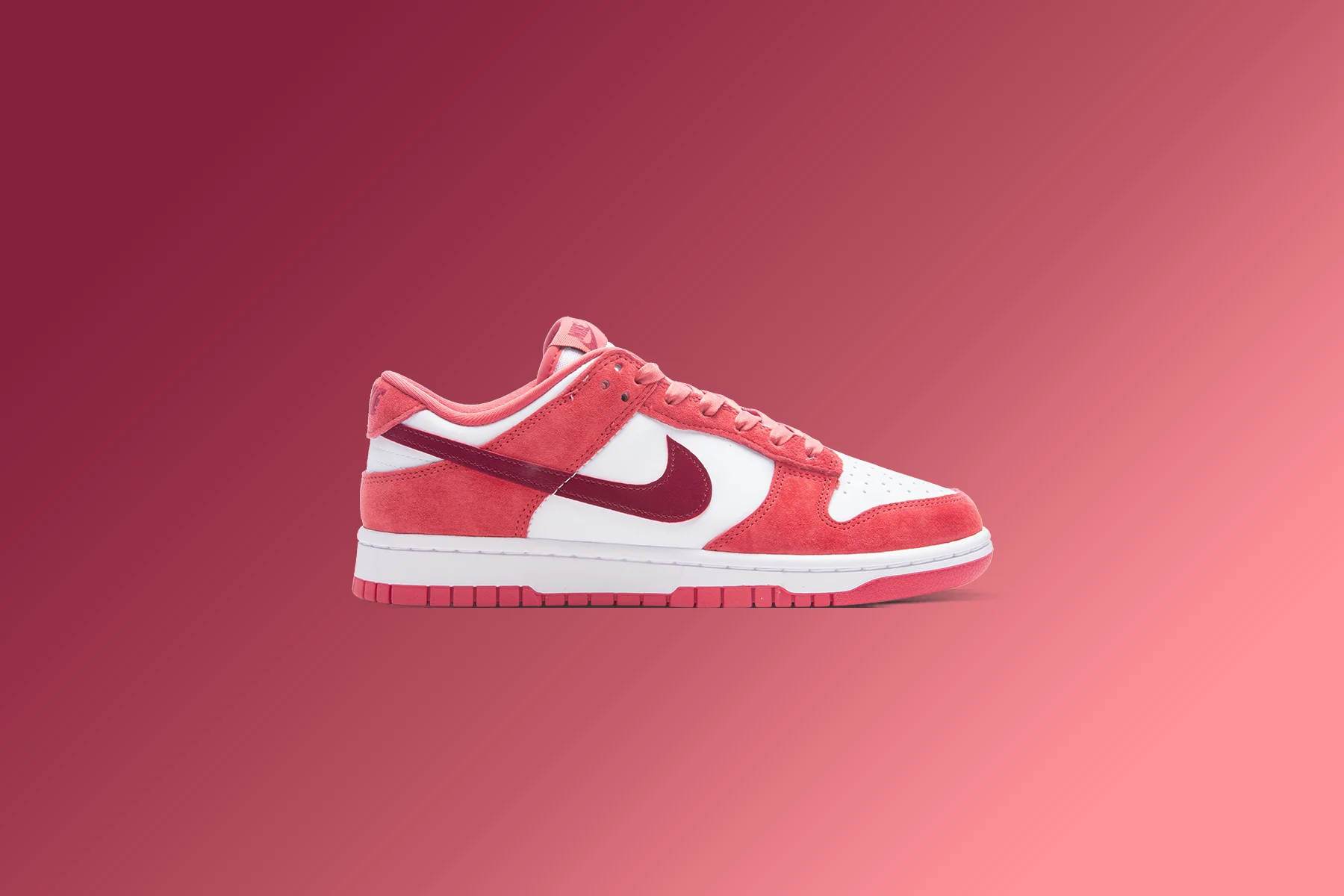 Dunk Low Womens 'Valentines Day' - White/Team Red/Adobe/Dragon Red - Image 5