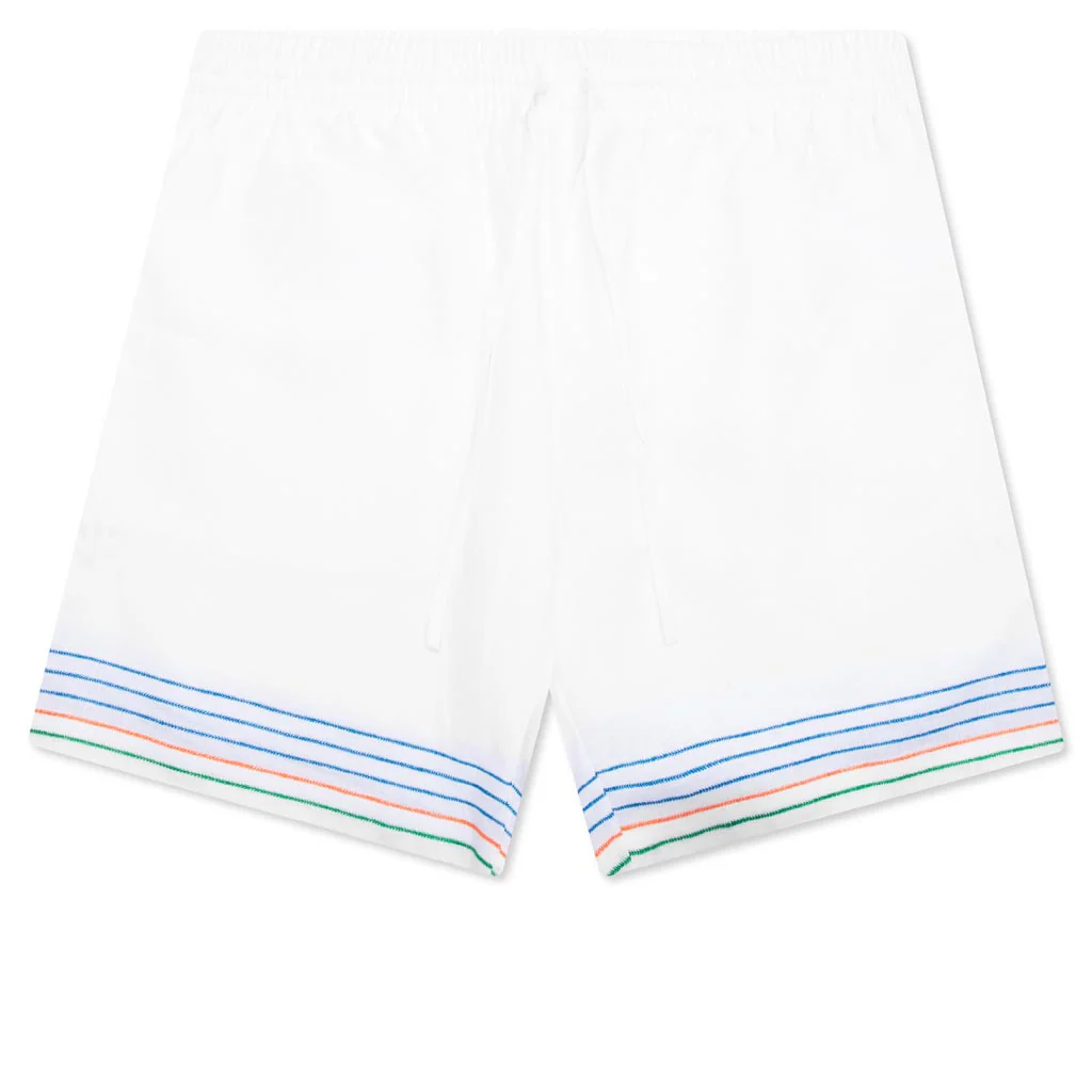 Embroidered Linen Shorts - Le Fil De La Musique