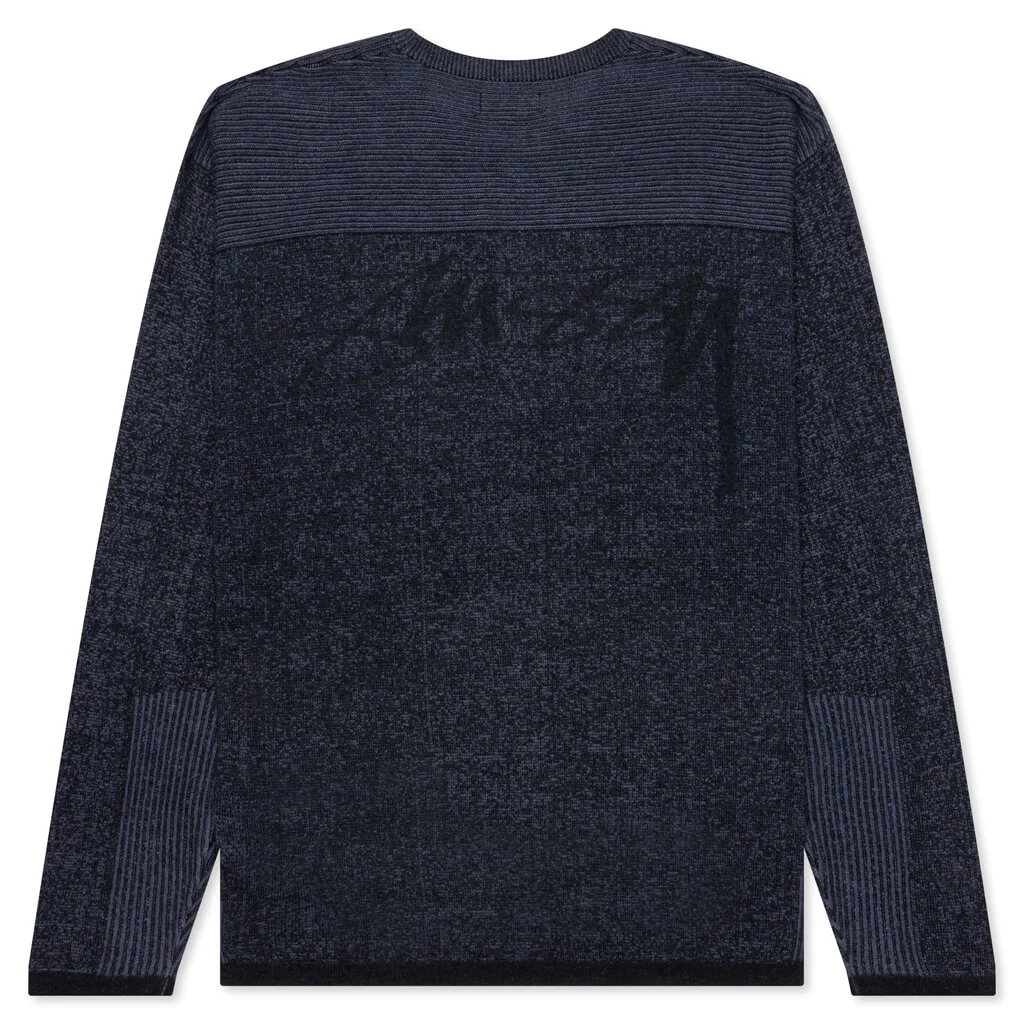 Engineered Panel Sweater - Navy - Image 2