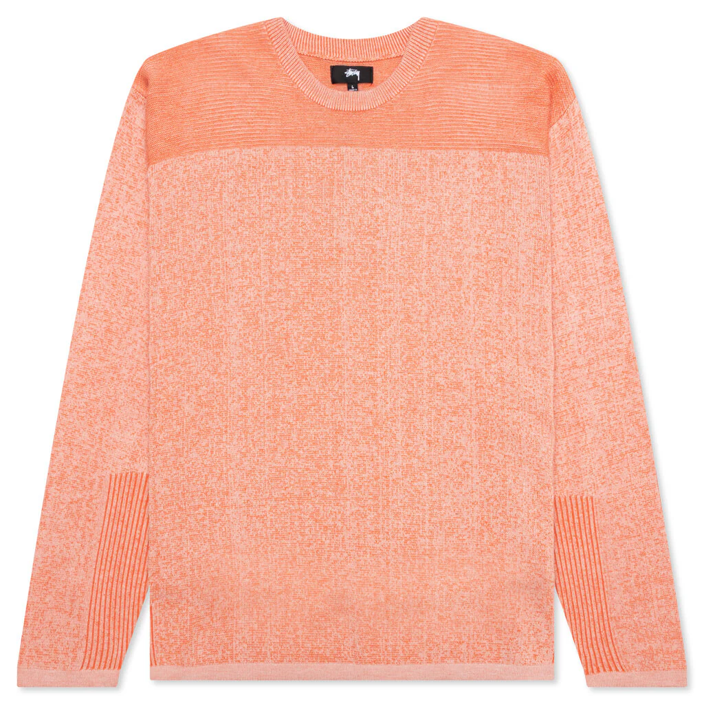 Engineered Panel Sweater - Orange
