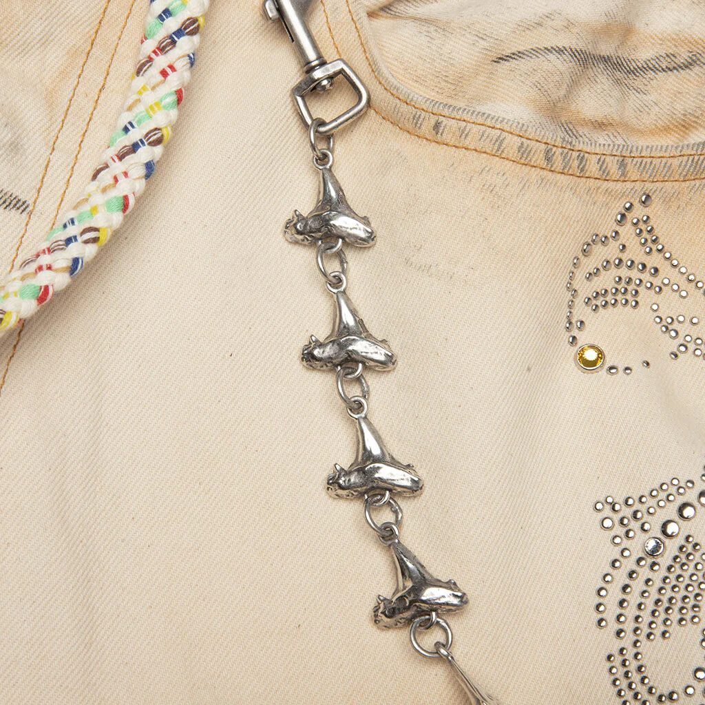 Denim with Chain Jean - Dirty White - Image 4