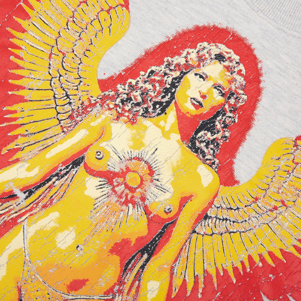 Phoenix Rising Cut Off Crewneck - Natural Heather - Image 3