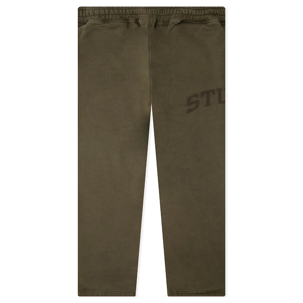 Faded Graphic Fleece Pant - Olive