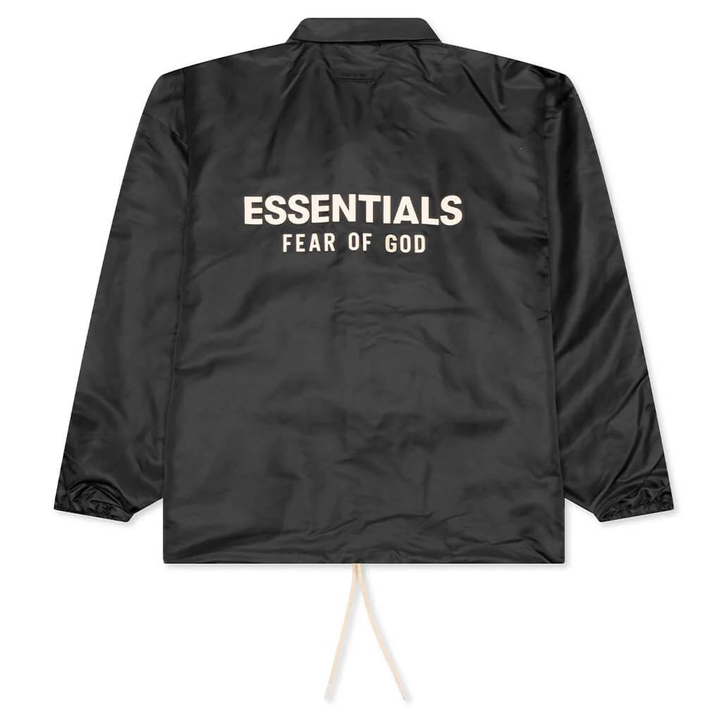 Coaches Jacket - Jet Black - Image 2