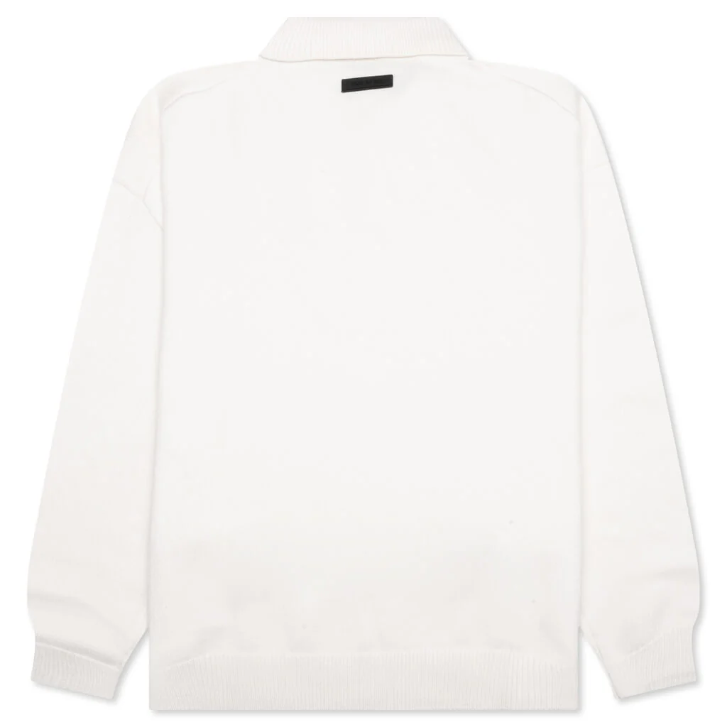 Essentials Knit Polo - Cloud Dancer - Image 2