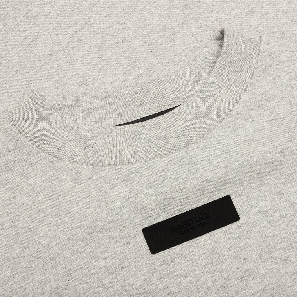 Crewneck T-Shirt - Light Heather Grey - Image 3