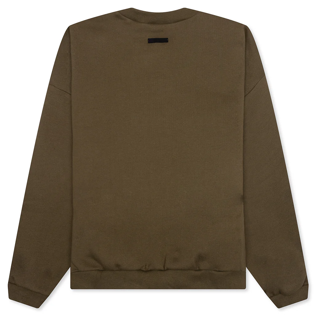 Fleece Crewneck - Olive - Image 2