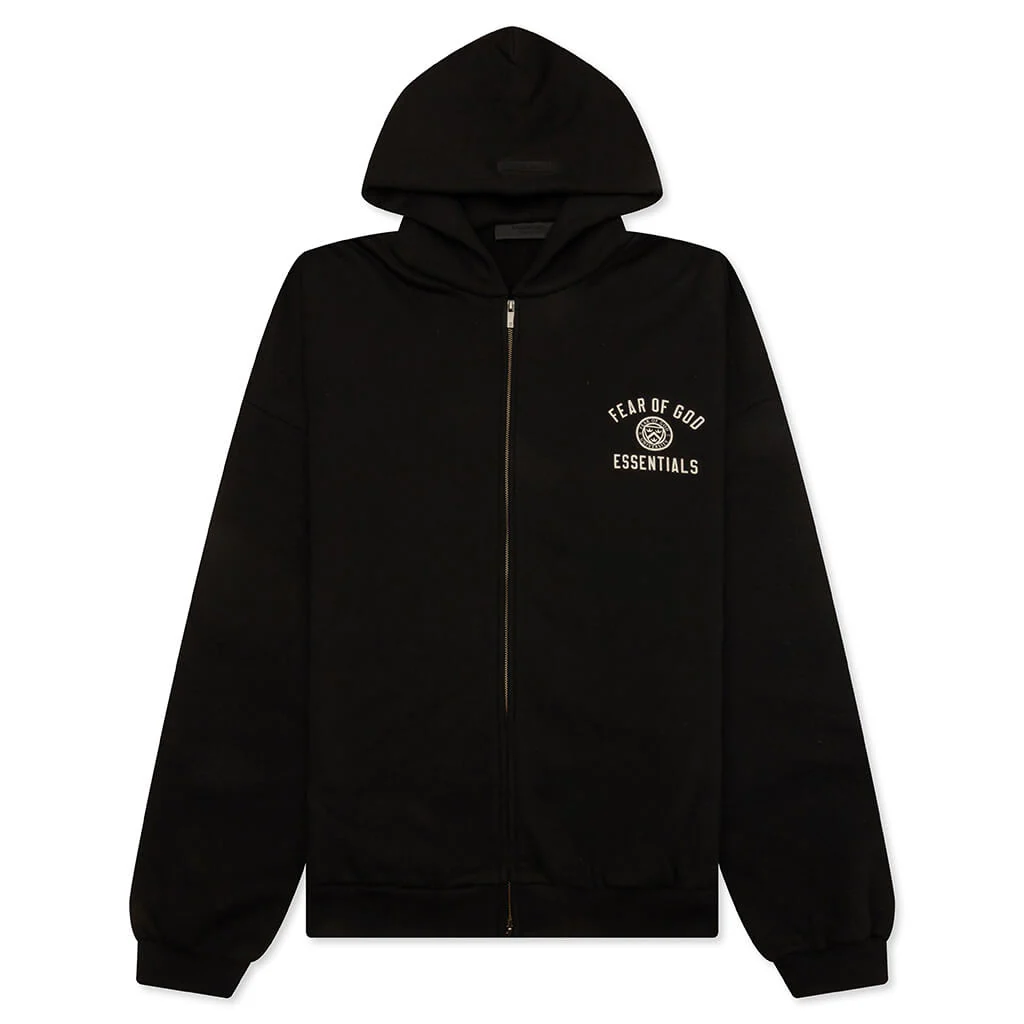 Heavy Fleece Fullzip Hoodie - Black