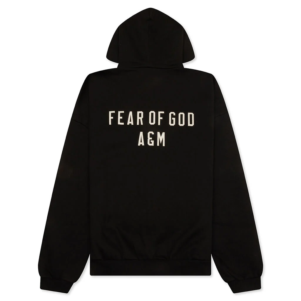 Heavy Fleece Fullzip Hoodie - Black - Image 2