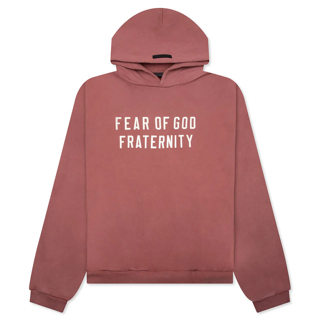 Heavy Fleece Hoodie - Crimson