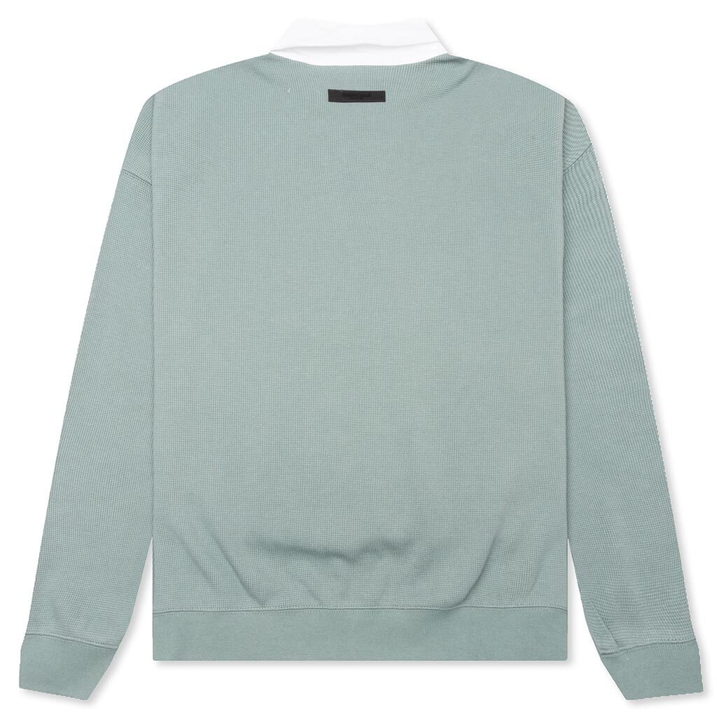 Waffle Henley Rugby - Sycamore - Image 2