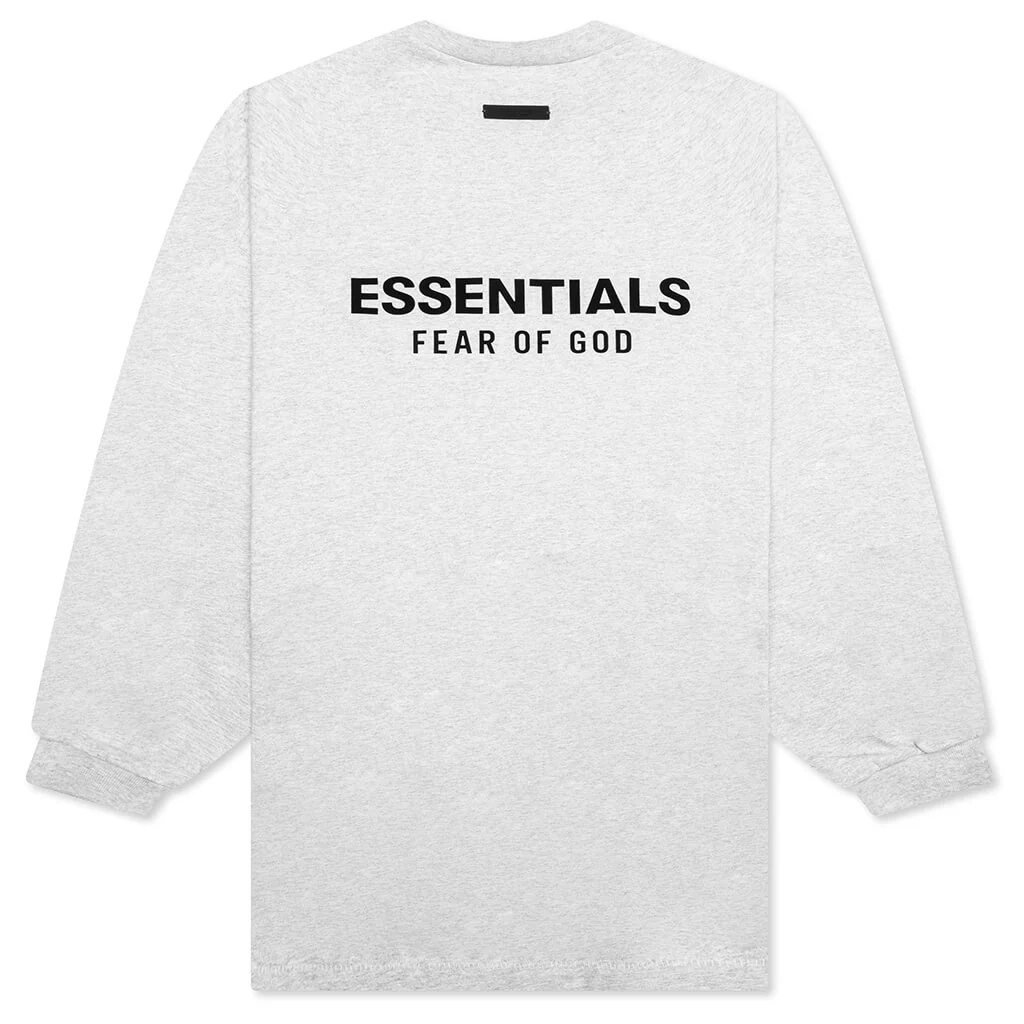 Jersey Long Sleeve T-Shirt - Light Heather Gray - Image 2