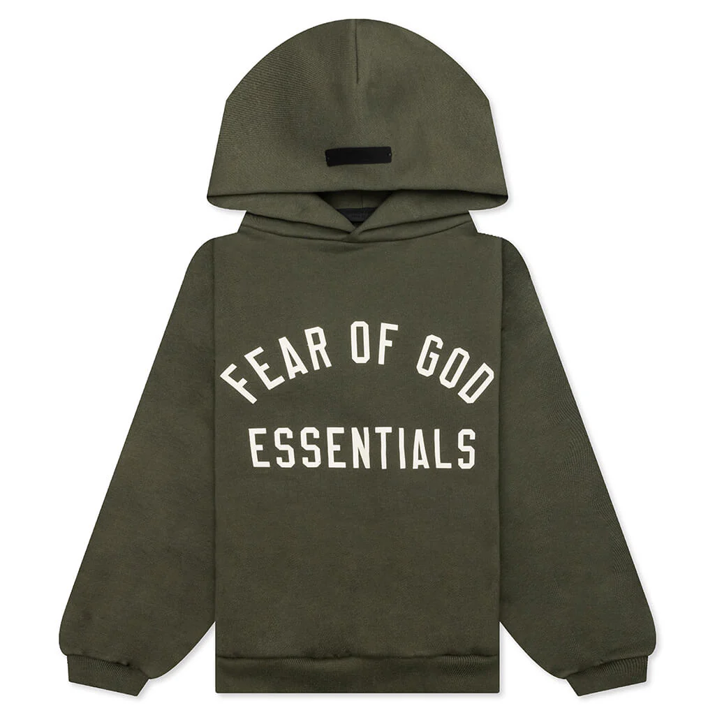 Kid's Fleece Hoodie - Military