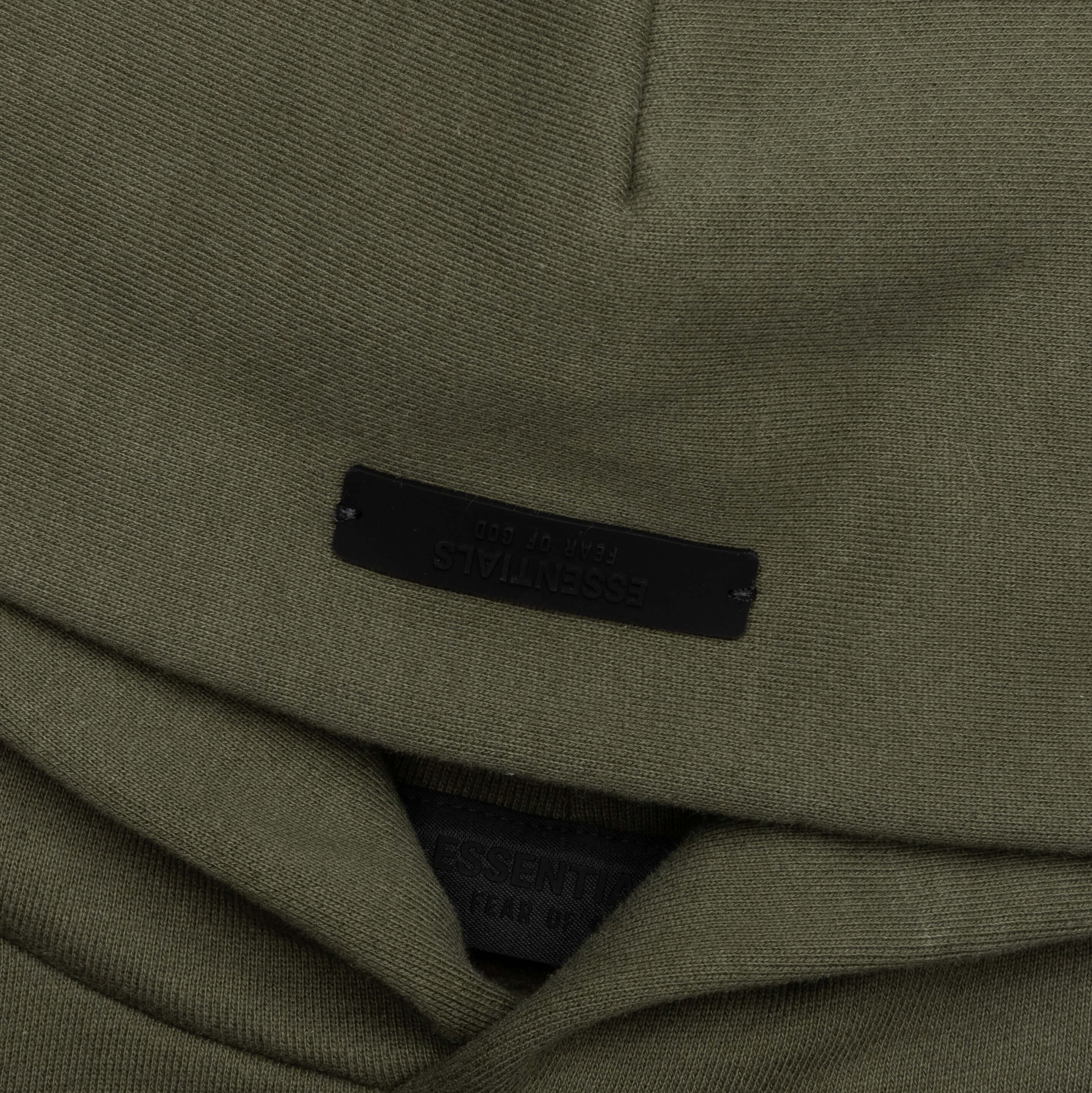 Kid's Fleece Hoodie - Military - Image 3