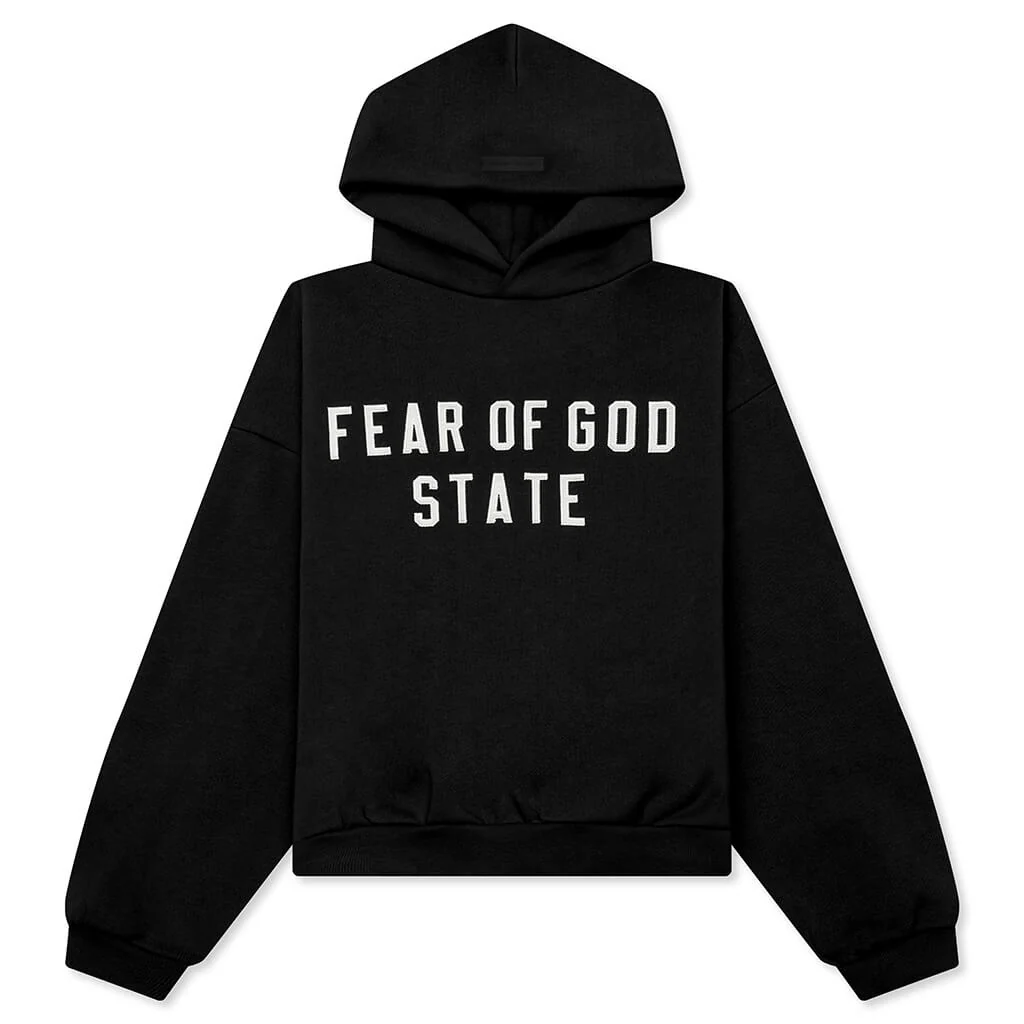 Kid's 90's Fit Fleece Hoodie - Jet Black
