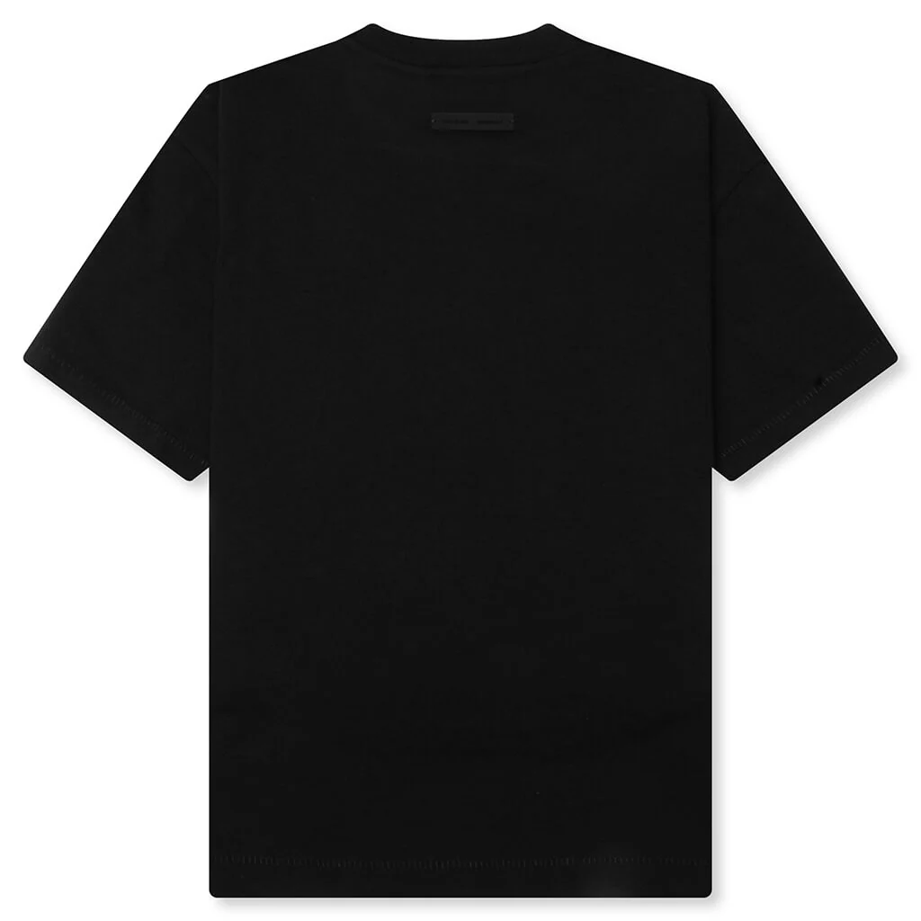 Kid's Classic Crew Neck T-Shirt - Jet Black - Image 2