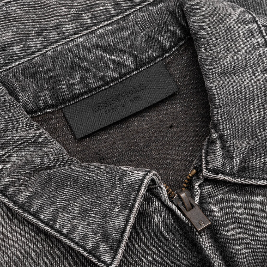 Kid's Denim Trucker Jacket - Vintage Black - Image 3