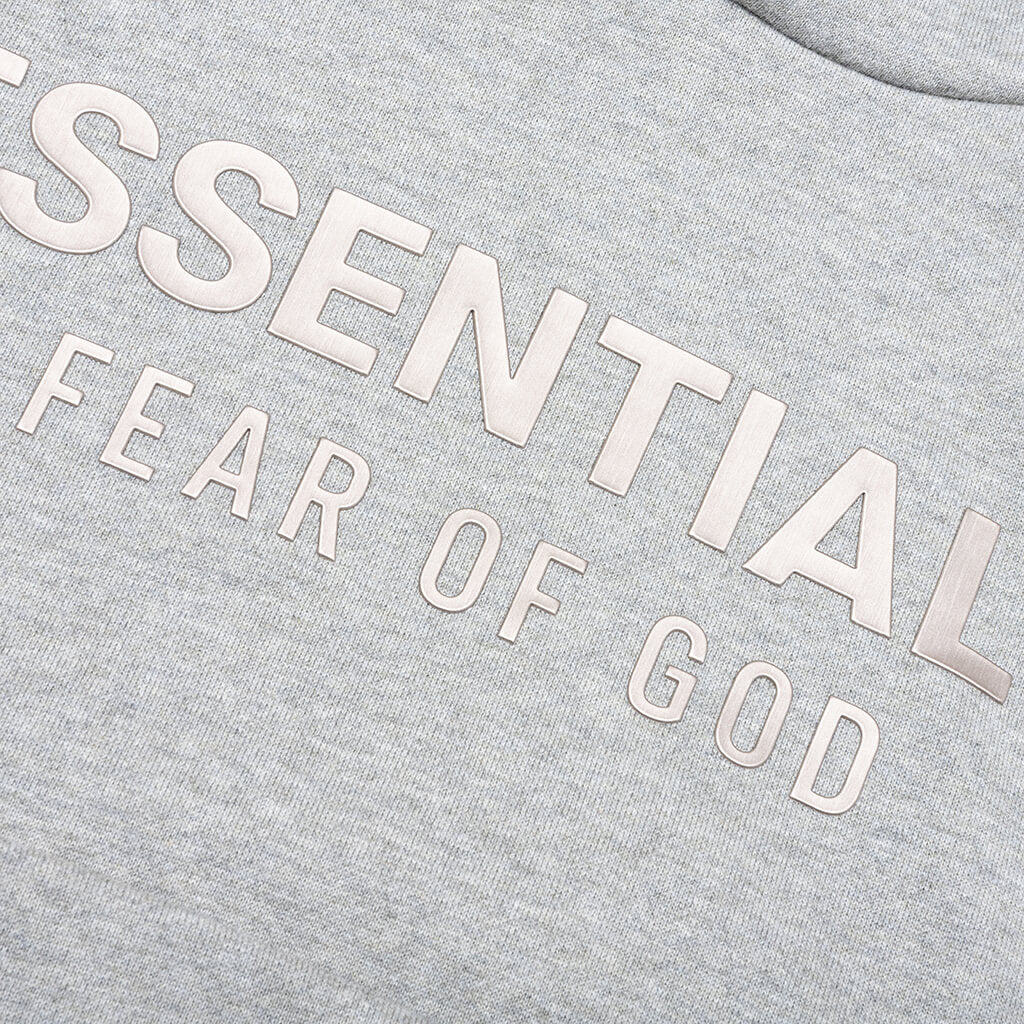 Kid's Fleece Hoodie - Concrete Heather - Image 3