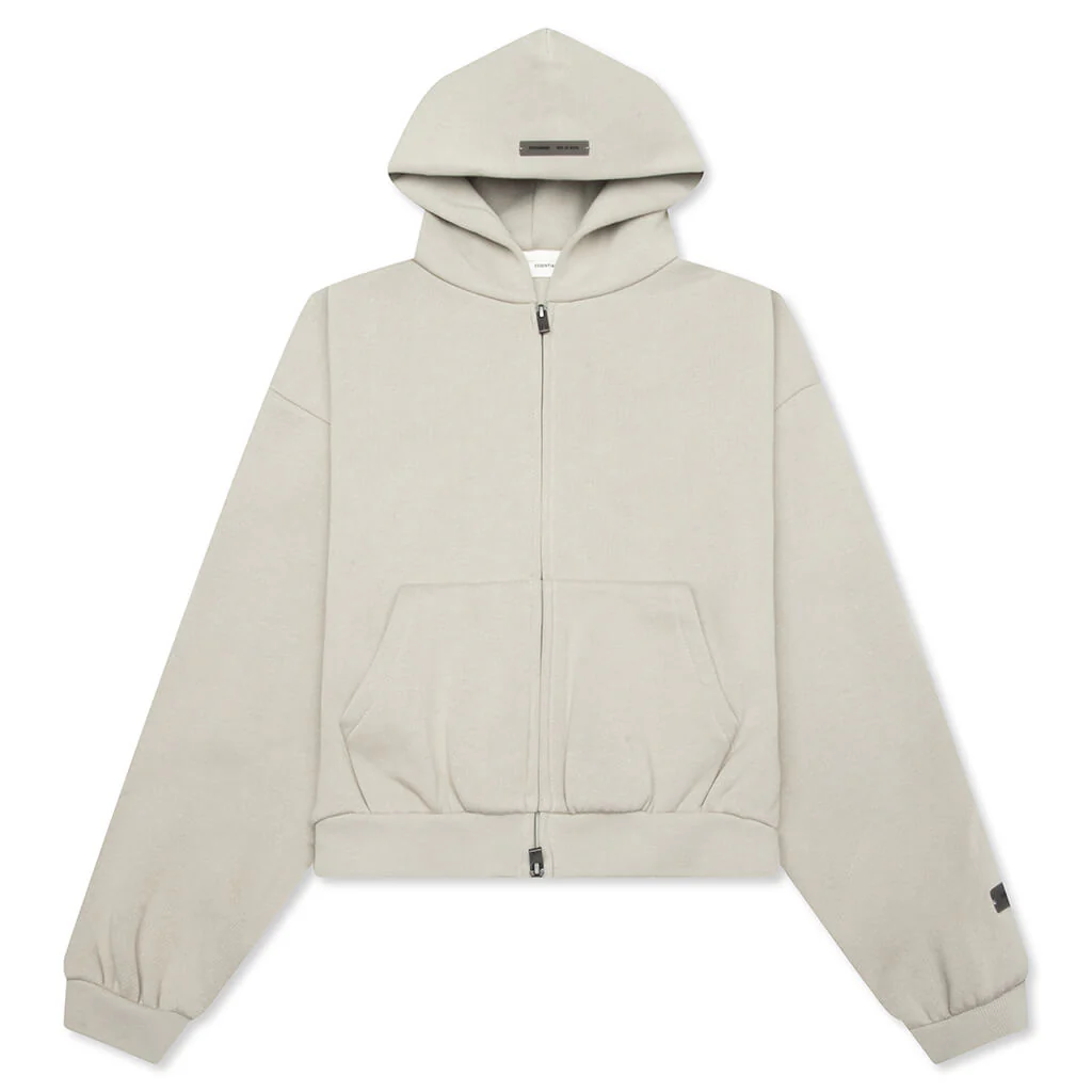 Kid's Fleece Zip-Up Hoodie - Abbey Stone