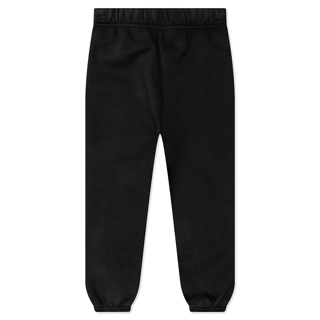 Kid's Heavy Fleece Essential Sweatpant - Black - Image 2