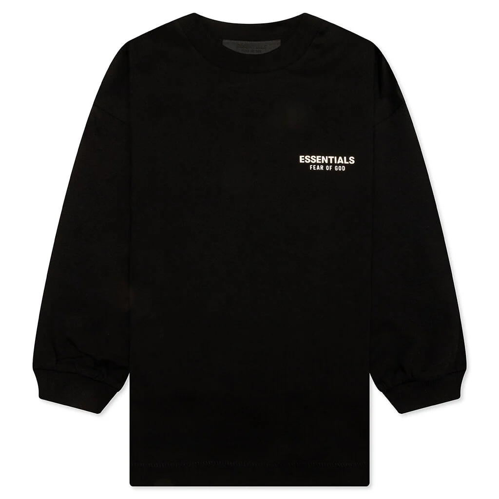 Kid's Jersey Long Sleeve Tee - Black