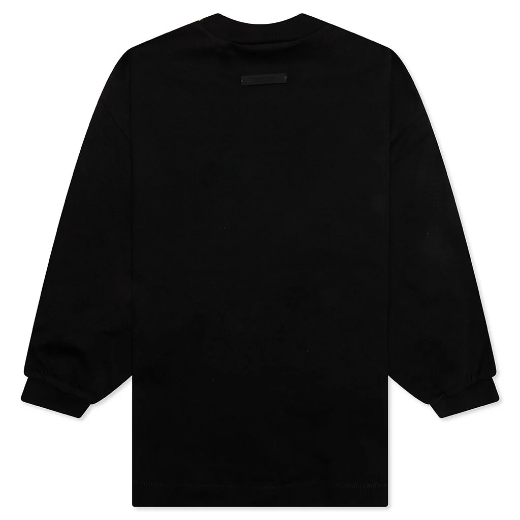Kid's Jersey Long Sleeve Tee - Black - Image 2