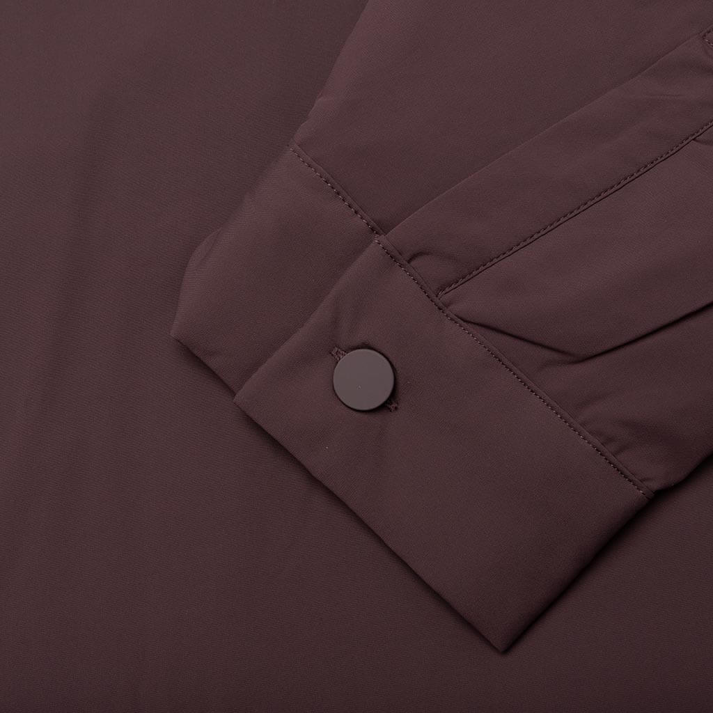 Nylon Filled Shirt Jacket - Plum - Image 4