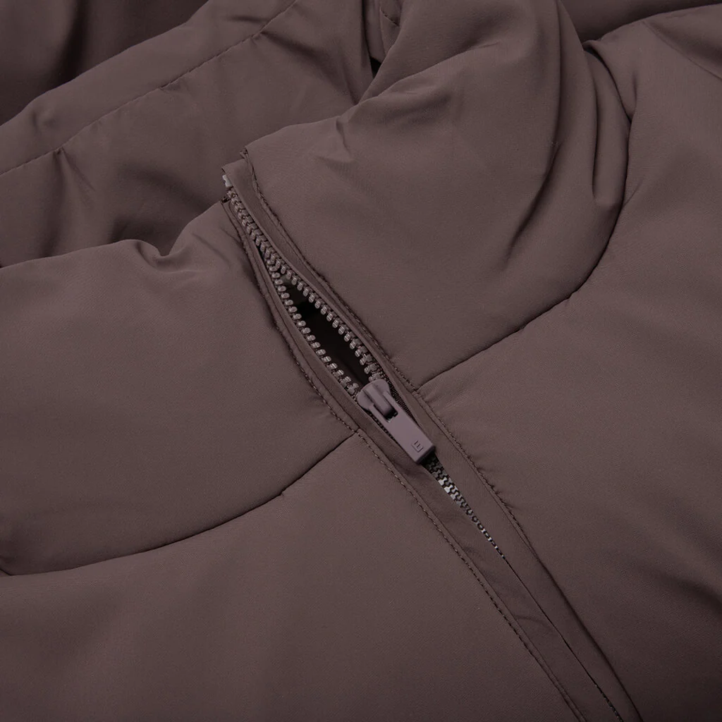 Nylon Puffer Jacket - Plum - Image 3