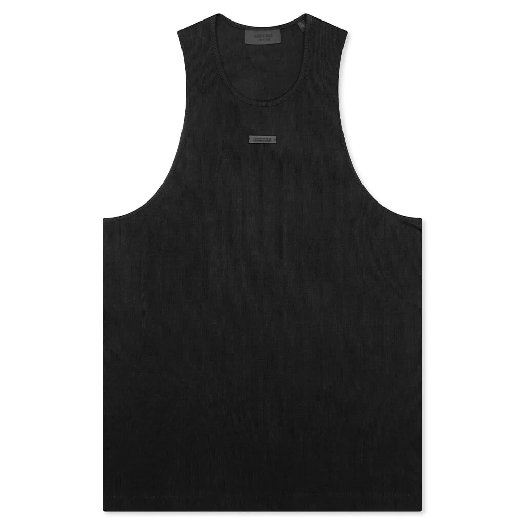 Ribbed Tank - Black
