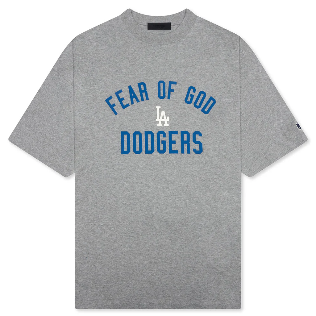 Fear of God Essentials x MLB Dodgers 90's Tee - Concrete Heather