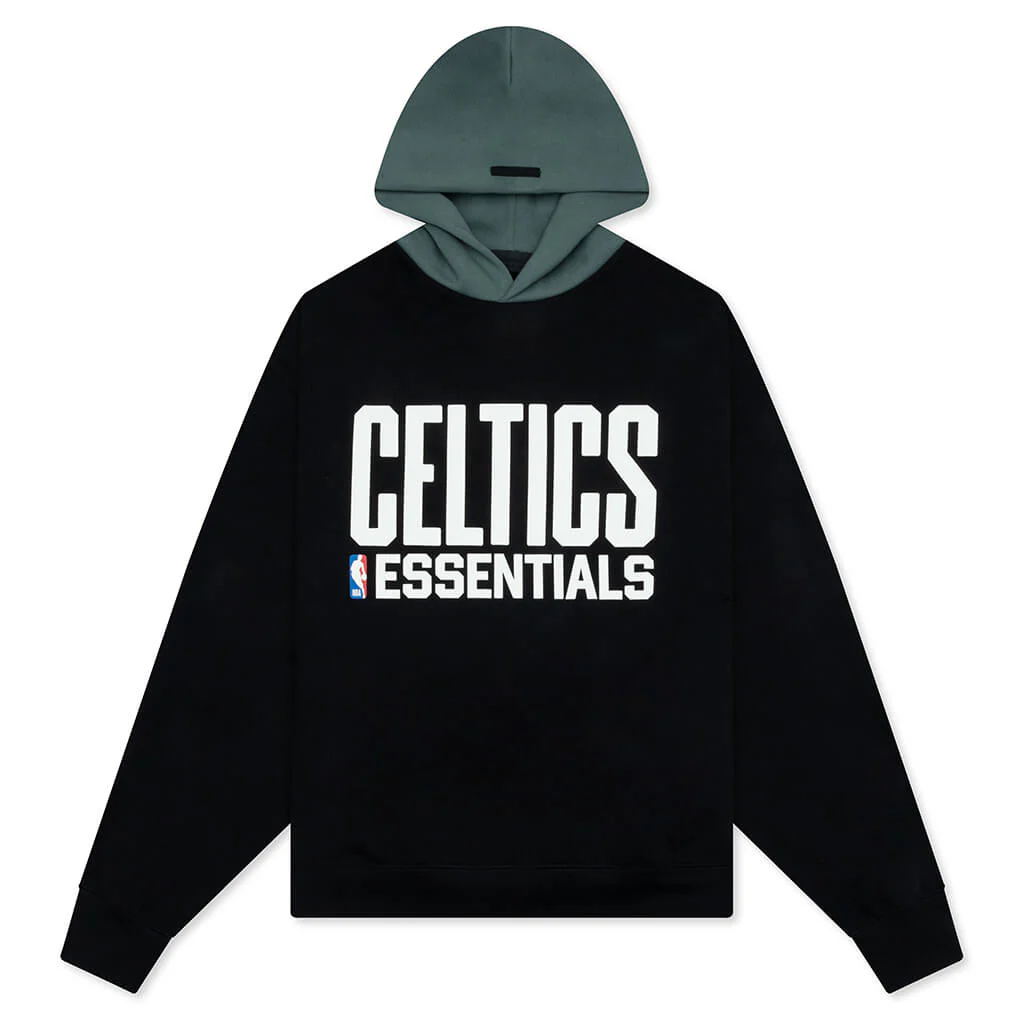 Fear of God Essentials x NBA Celtics Sport Hoodie - Black/Balsam Green