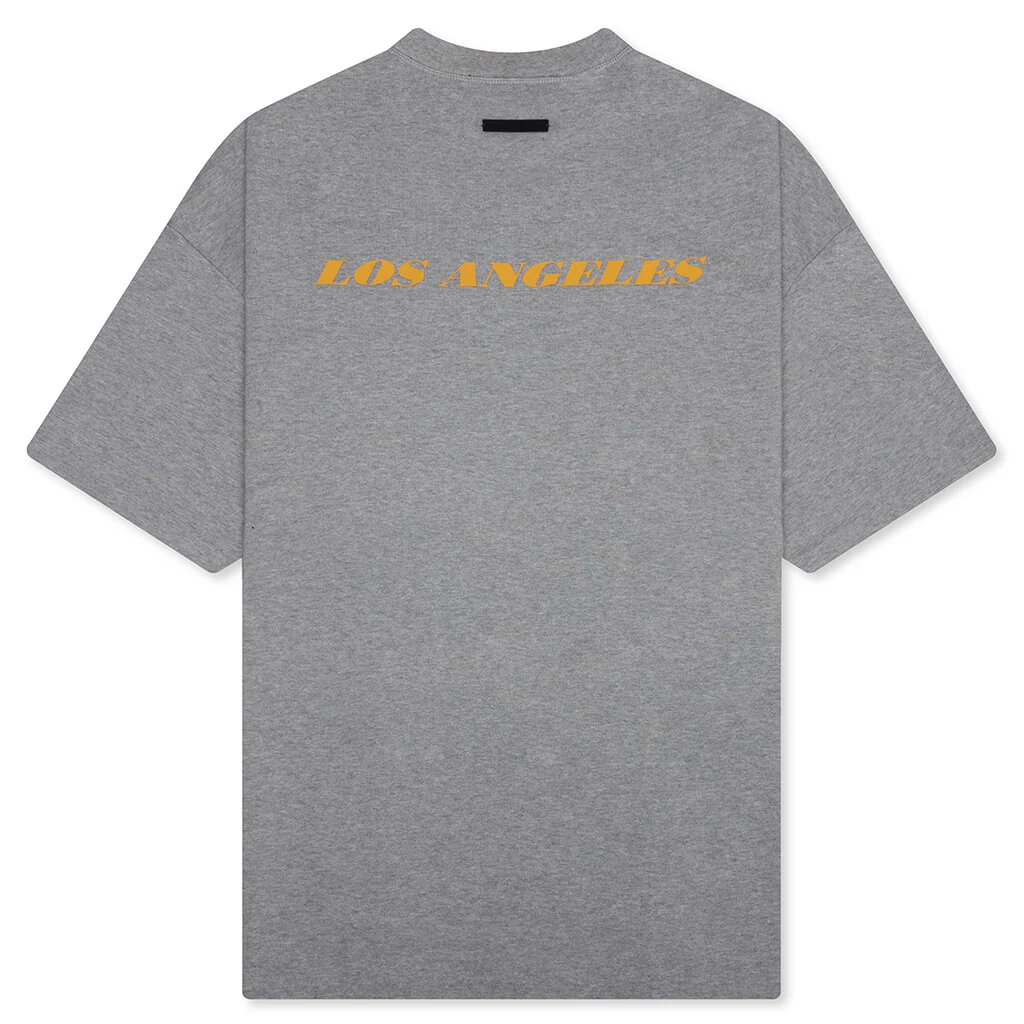 Fear of God Essentials x NBA Lakers 90's Tee - Concrete Heather - Image 2