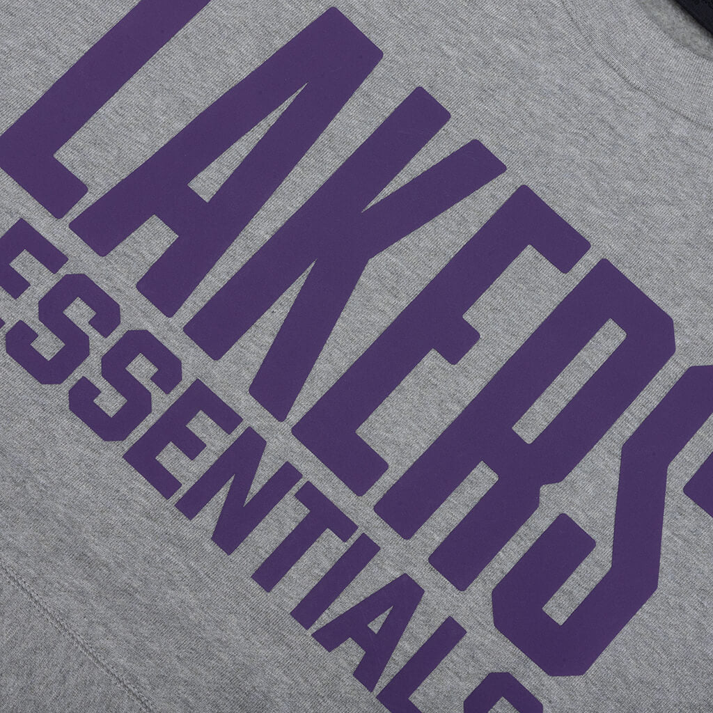Fear of God Essentials x NBA Lakers Sport Crewneck - Concrete Heather - Image 3